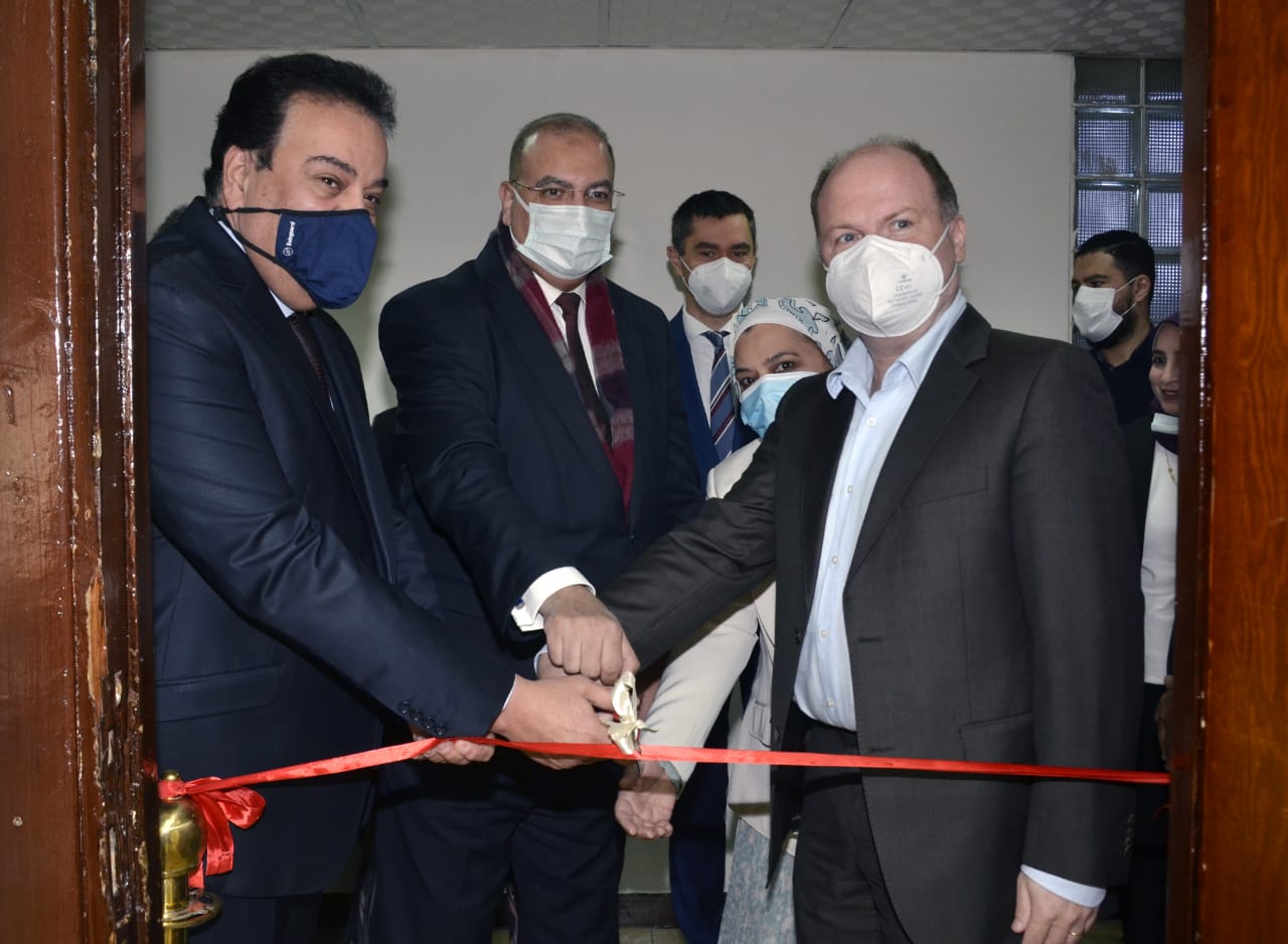 Ribbon cutting at the formal opening of the Northern African Applied Systems Analysis Center