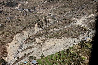 landslide area in nepal