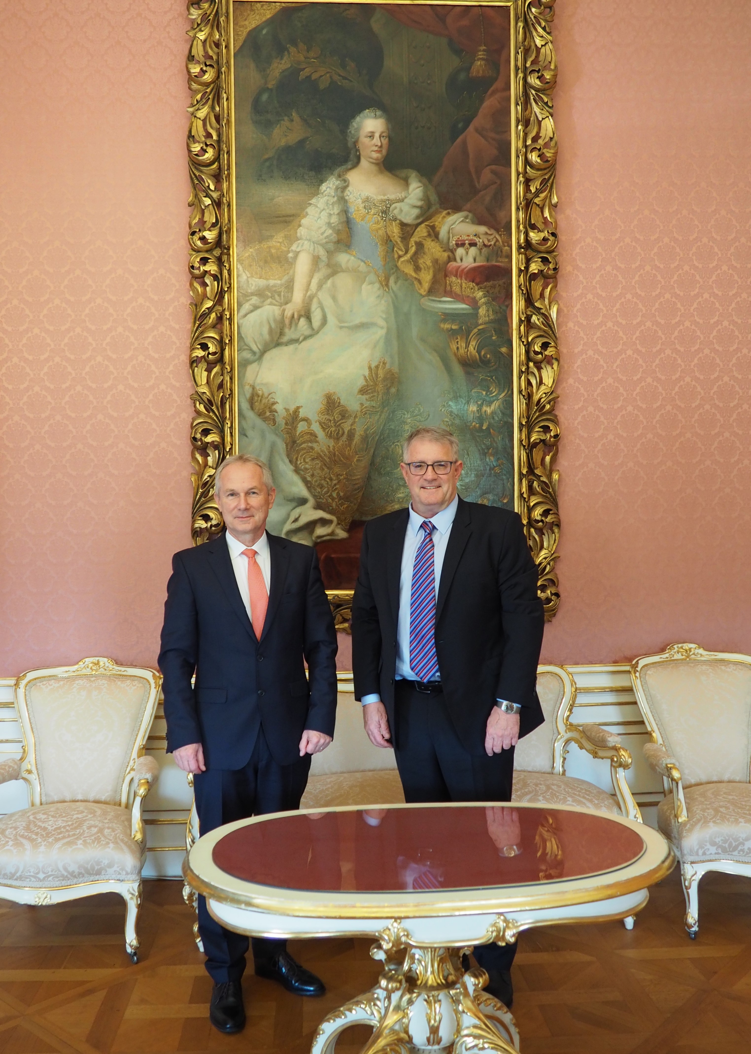 H.E. Ambassador Kőrösi with IIASA Director General Albert van Jaarsveld