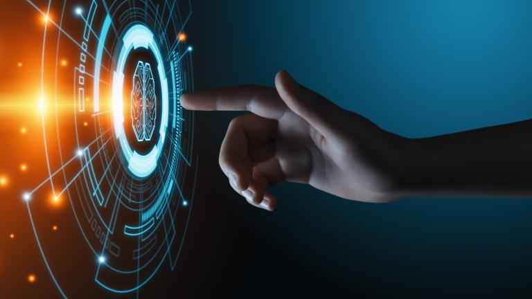 Artificial intelligence Machine Learning Business Internet Technology Concept. 