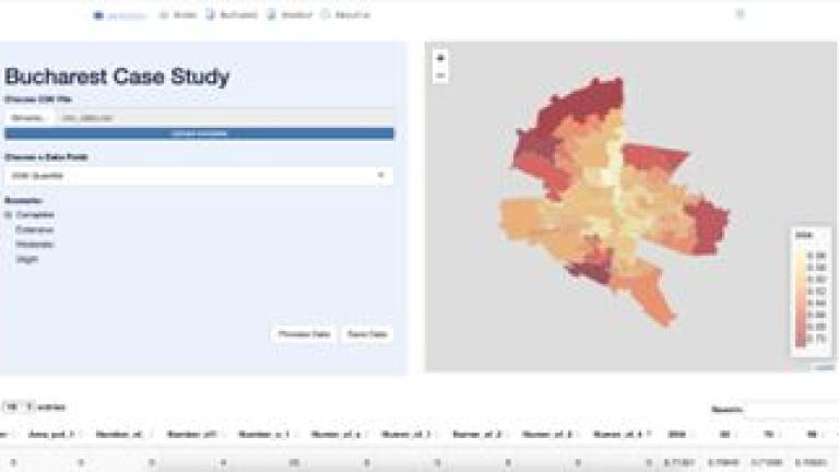 Figure 8. Current vulnerability analysis: Human vulnerability index, 0.5th quantile, Bucharest, Romania (Based on data in Armas et al., 2017; Toma-Danila et al., 2015).