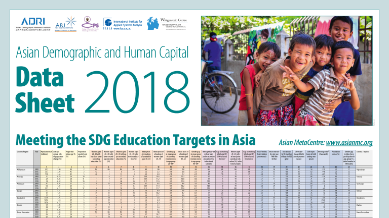 Asian Demographic and Human Capital Data Sheet 2018 Cover