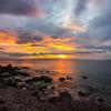 sunset on the sea, beach, beautiful view, beautiful sunsets, evening at the beach by the sea