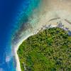 island in aerial view