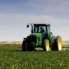 Farmer plowing the field