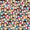 Illustration of diverse crowd of people wearing medical masks for prevention of virus transmission.