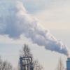 smoke rising from industrial plant
