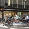People biking