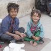 Poor children on the street in Leh, Ladakh, India