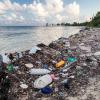 Plastic Trash on Caribbean Beach