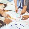 Kreatives Ideenteamwork-Konzept