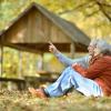 Old people sitting in nature