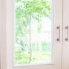 Window with a view of a green garden