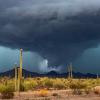 Monsoon thunderstorm with dramatic clouds over the Arizona desert.