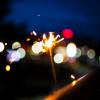 Sparkler against a dark background
