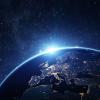 Planet earth from the space at night