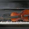 violin on the piano
