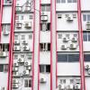 Air conditioning units on a building