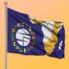 Flag showing map of Africa with participating countries and IIASA logo surrounded by participating country flags