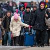 Ukrainian refugees arriving in Poland