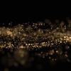 Black background with gold sparkles