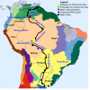 Map of South America showing the proposed waterway system