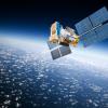 Space satellite orbiting the earth 