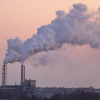 Chimney smoking stack