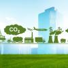 Carbon tax concept with industrial plant