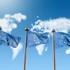 EU flags