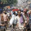 Crowded street in Delhi, India