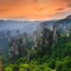 Mountain and forest landscape