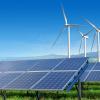 Wind mills and solar panels