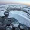 Picture of sea ice in the Arctic Ocean off the east coast of northern Greenland