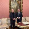 IIASA Director General John Schellnhuer with Martin Polaschek, Austria's Federal Minister for Education, Science, and Research
