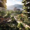 Sustainable green city with many green spaces.