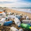 Polluted beach