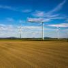 Wind Farm With Wind Turbines In Agricultural Landscape in Austria