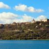 Panoramic view of Castel Gandolfo in Italy 