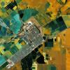 Patterns agriculture mapping illustration photograph high, region color, enhanced crop patterns agriculture mapping AI generated 