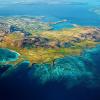 The Galapagos Islands photographed from the air