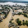Aerial photograph of SWAT Valley, Pakistan floods. 