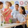 Children learning about sustainability in a classroom