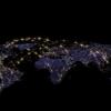 3D rendering abstract of world network