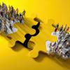 Puzzle pieces bringing different aspects of human demography together