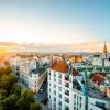 Panoramic cityscape view on Vienna, Austria
