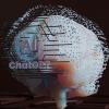 A digital image of a brain with the word ChatGPT