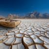 Panta de Sau& x27;s abandoned dock at the Sau reservoir is a consequence of the most severe drought Catalonia has ever seen. AI generated 