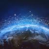 Global network across the planet Earth