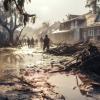 Experience the resilience and strength of communities overcoming natural disasters, rebuilding with courage and determination. AI generated